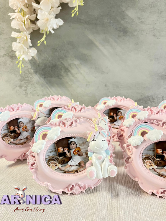 گیفت تولد قاب عکس یونیکورن دخترانه چوبی اتاق کودک - نمای دیگر - آرنیکا گالری