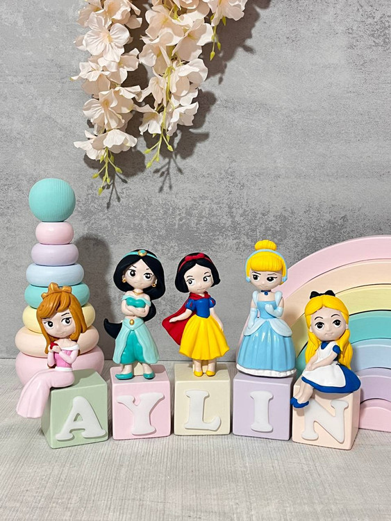 استند اسم پرنسسهای دیزنی کودک چوبی - آرنیکا گالری