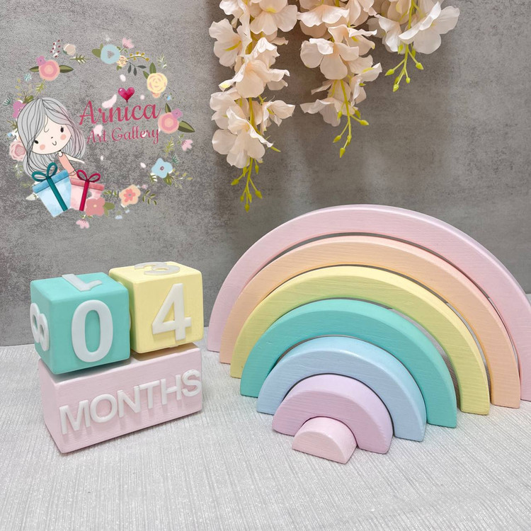 رنگین کمان و گاهشمار چوب روس اتاق کودک تخفیف ویژه - آرنیکا گالری