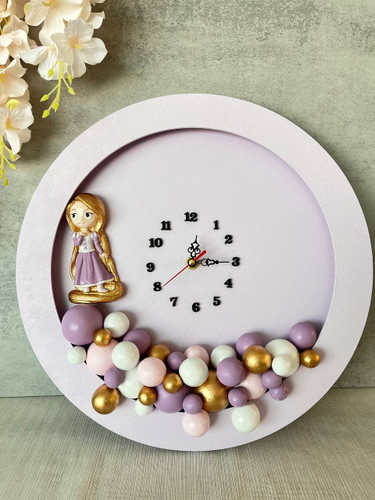 چراغ خواب اتاق کودک طرح دختر مو بلند چوبی - آرنیکا گالری