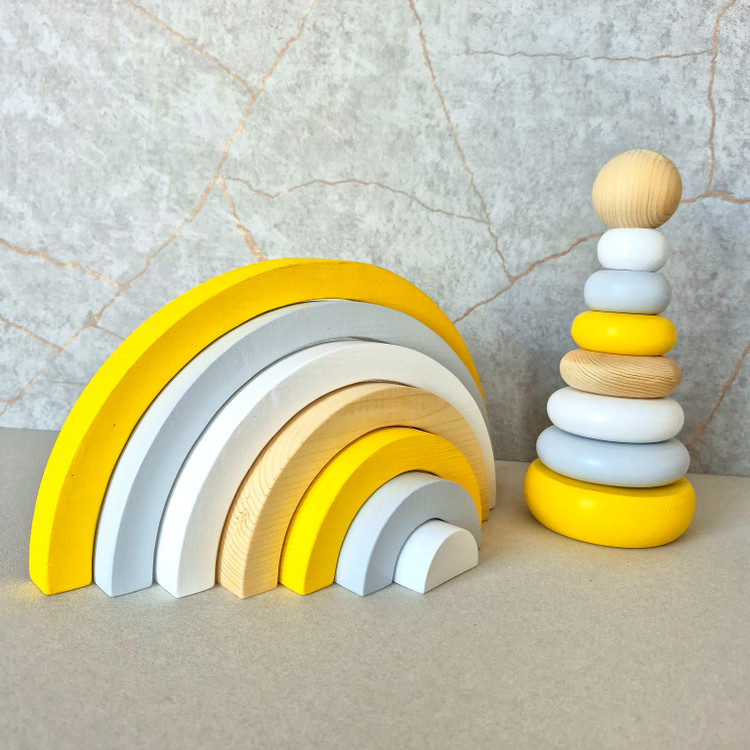 رنگین کمان و برج هوش چوب روس اتاق کودک اسباب بازی - آرنیکا گالری
