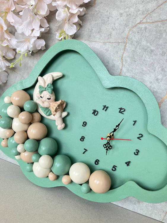 چراغ خواب اتاق کودک طرح خرگوش چوبی - نمای دیگر - آرنیکا گالری