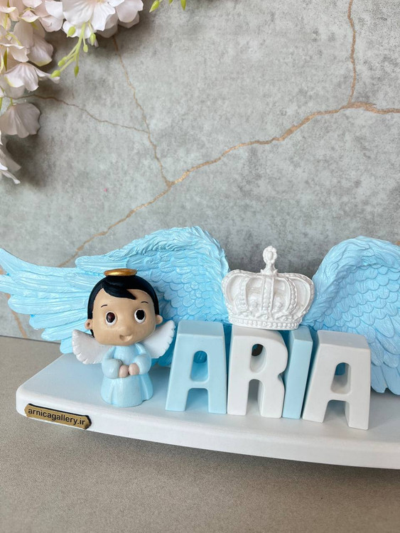 استند اسم بال فرشته پسرانه ویهان چوبی - آرنیکا گالری