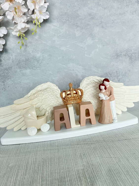 استند اسم اتاق کودک ابرا طرح بال فرشته - نمای اصلی