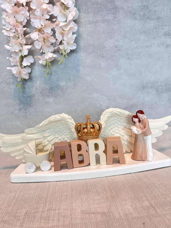 استند اسم اتاق کودک ابرا طرح بال فرشته - نمای نزدیک - آرنیکا گالری