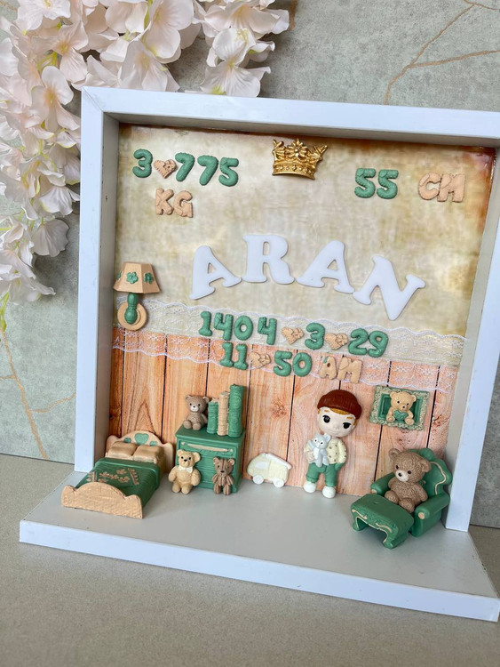 تابلو قد و وزن اتاق کودک مدل آران - نمای نزدیک